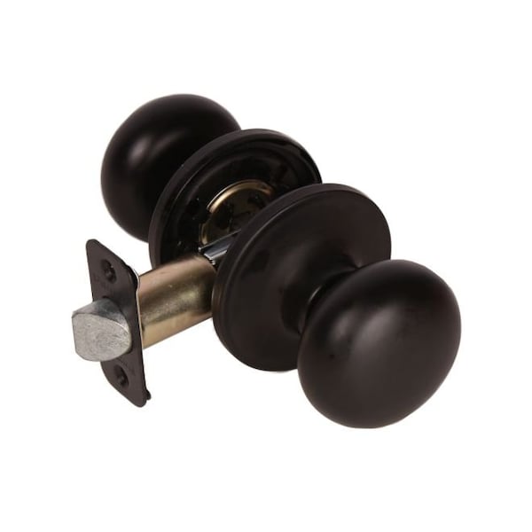 Pamex Baron Knob with Round Rose Passage Lockset Grade 3 Matte Black Finish FTF930 - main